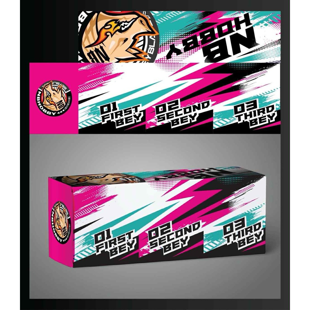 กล่อง3on3 NB Hobby สีขาวชมพู 003