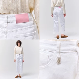 [Trendyลด25%] CHUUCHOP - (XS-6XL) Tyler jeansกางเกงยีนส์ทรงตรง เอวสูง ขาพับ ผ้านิ่ม ใส่สบาย ลุคมินิมอล (C8403)