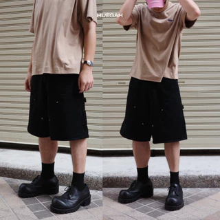 S-13XL HUEGAH WORKMAN SHORTS กางเกงยีนส์สีดำขาสั้น ไซซ์ใหญ่