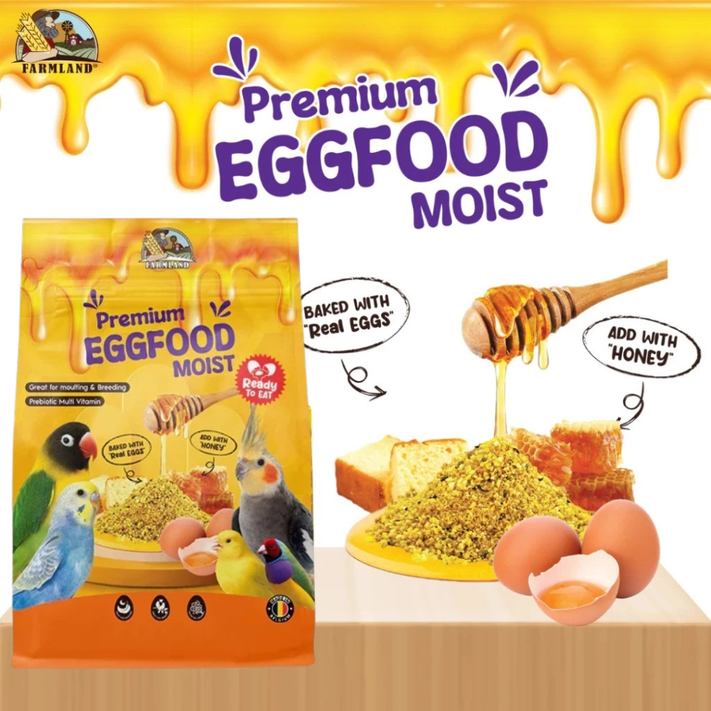 Farmland (ฟาร์มแลนด์) Eggfood Moist อาหารไข่นิ่มผสมน้ำผึ้ง อาหารนก 200 g