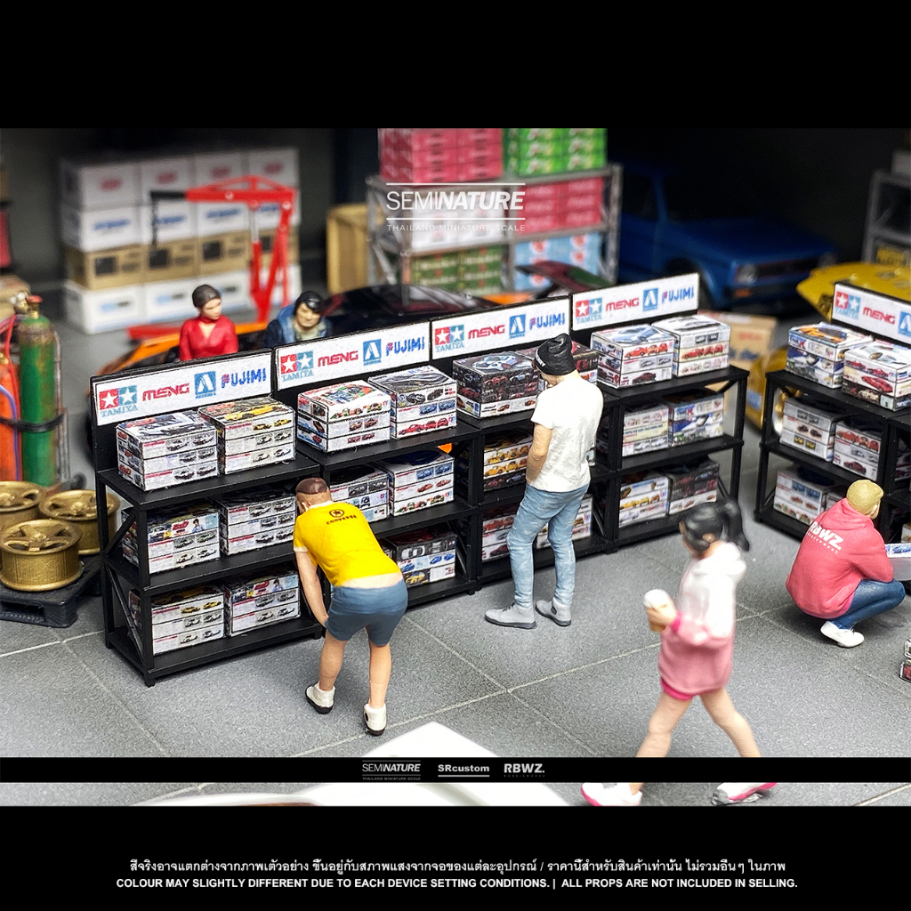 พร้อมส่ง แบบใหม่ ชั้นวางกล่องโมเดลรถ กล่องโมเดลรถ สเกล 1/64 1/64 scale Model Box Shelf, Box set