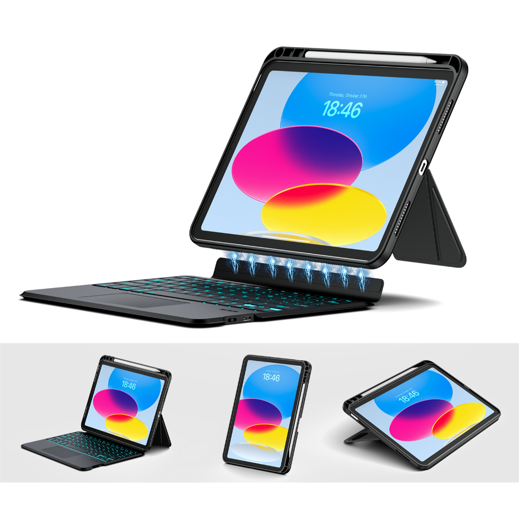 [แป้นไทย] ถอดปกได้ เคสคีย์บอร์ดสำหรับ Samsung Galaxy Tab S6lite A8 S7 s8 S9 + A9 + S7FE S9 FE+ S10+  S8/9/10Ultra S10FE+