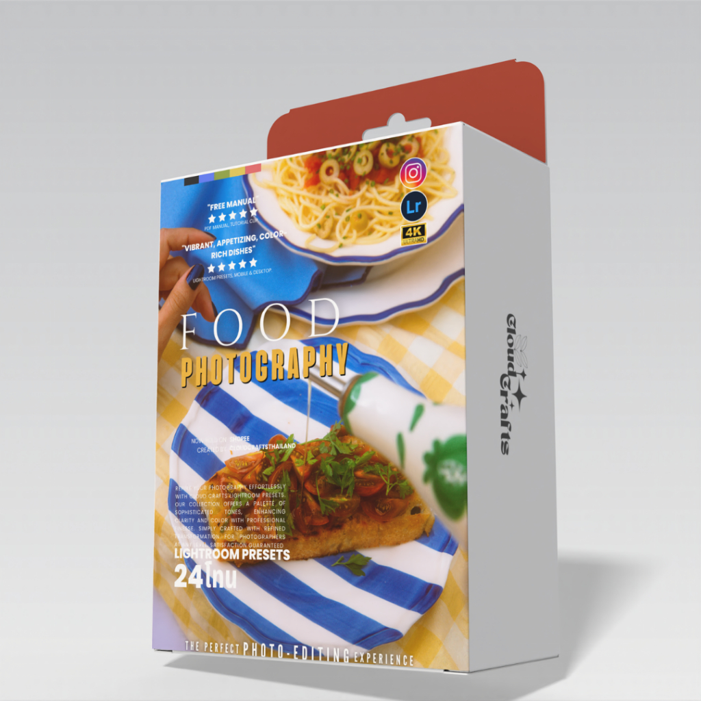 Food Photography | 24โทน | ฟิลเตอร์แต่งภาพพรีเมี่ยม | Lightroom | Pro-Grade Edits | Crafted By Cloud