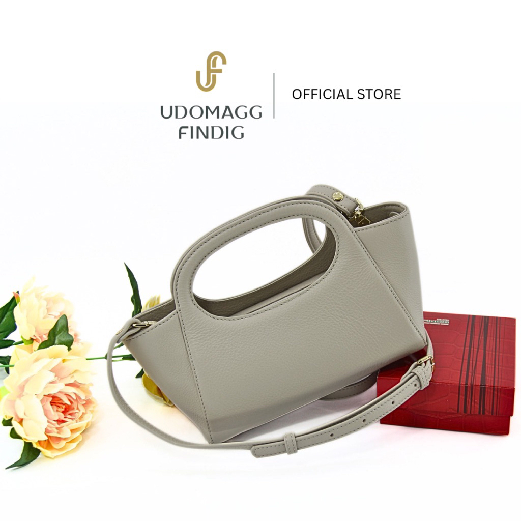 Udomagg&Findig อุดมเอก ฟินดิจ กระเป๋าหนังแท้แบบหิ้วสะพายข้าง/ใบขนาดกลางพอดี:รหัสBD259