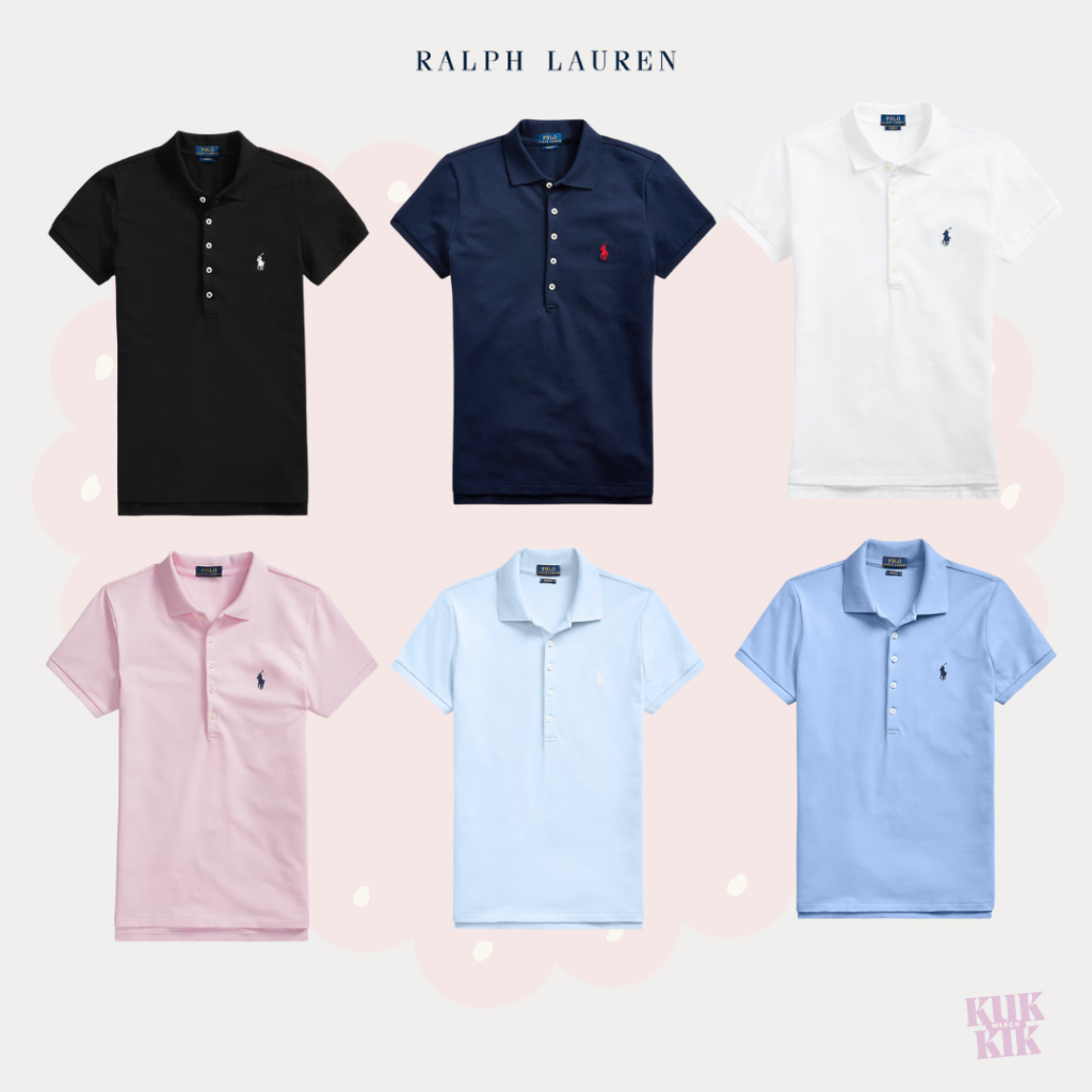 Slim Fit Stretch Polo Shirt เสื้อเชิ้ตผู้หญิง รุ่น 5 กระดุม และสองกระดุม พรีออเดอร์จากเมกาค่ะ