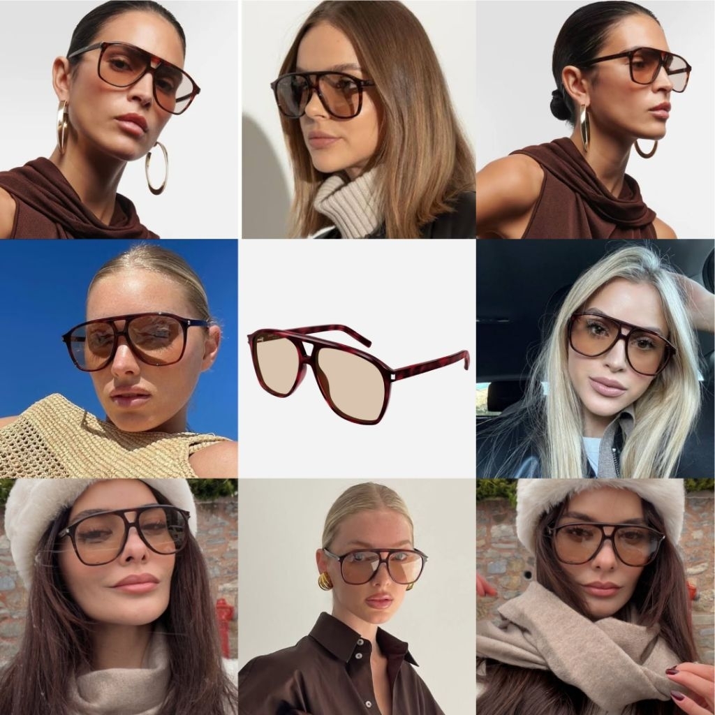 [ผ่อน0%/6-10ด.] แว่นตากันแดด SAINT LAURENT SL596 DUNE🤎 ของแท้เท้านั้น!