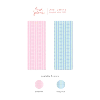 And Jolene Suede Yoga Mat เสื่อโยคะ เสื่อออกกำลังกาย หนา 5mm | Signature สีฟ้า Free Yoga Strap