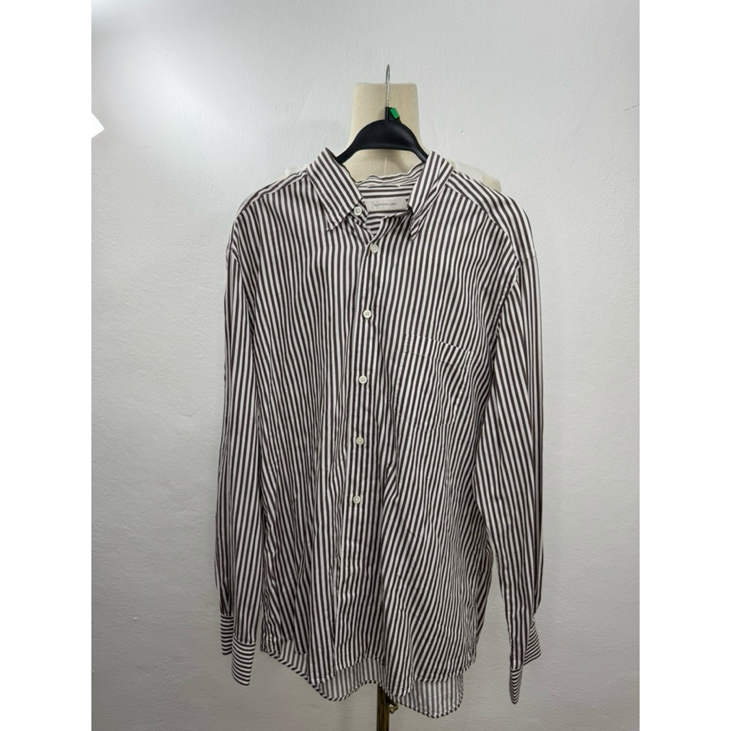 Ermenegildo Zegna เสื้อเชิ้ตผู้ชายผ้าคอตตอน 100%