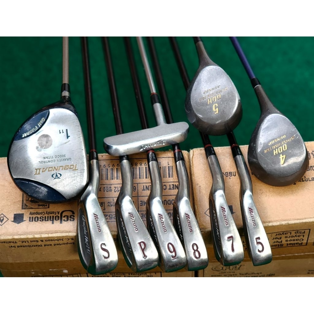 Sale 7.7:ไม้กอล์ฟมือสอง  ชุดซ้าย กอล์ฟสตรี มือสองเหล็กของ Mizuno Champion MF (ไม่มี เหล็ก 6)กราไฟต์ 