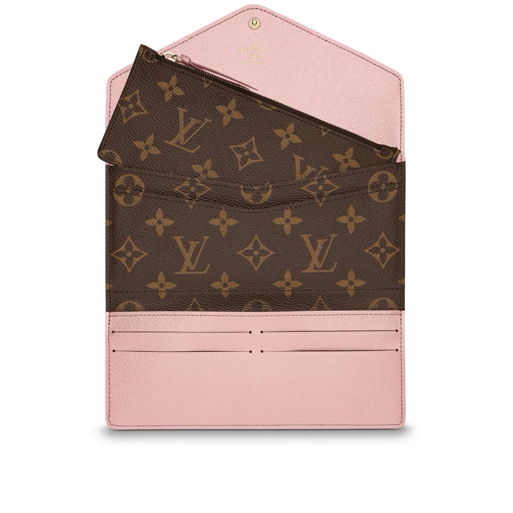 แท้💯 Lv wallet Josephine Monogram Canvas Wallet Pink กระเป๋าสตางค์สีชมพู กระเป๋าตังค์ กระเป๋าสตางค์ใ