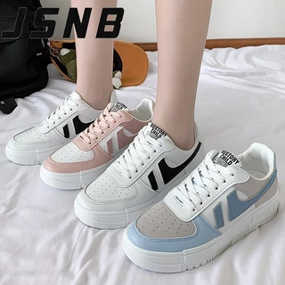 รองเท้าสเกตช์ผู้หญิง สไตล์เกาหลี แฟชั่น ส้นเตี้ย น้ำหนักเบา พื้นนิ่ม สีพาสเทล ส่งฟรี โปรโมชั่น