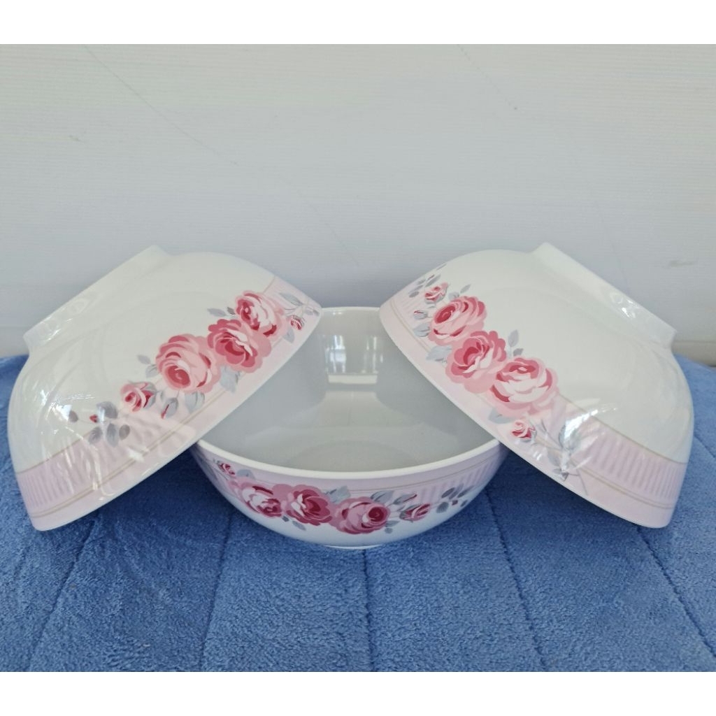 ซุปเปอร์แวร์ชามโคม 8"×3 ชิ้นใช้เป็นชามแกงใหญ่ชามก๋วยเตี๋ยวลทำความสะอาดง่ายมีหลายลายราคาลด599บาท