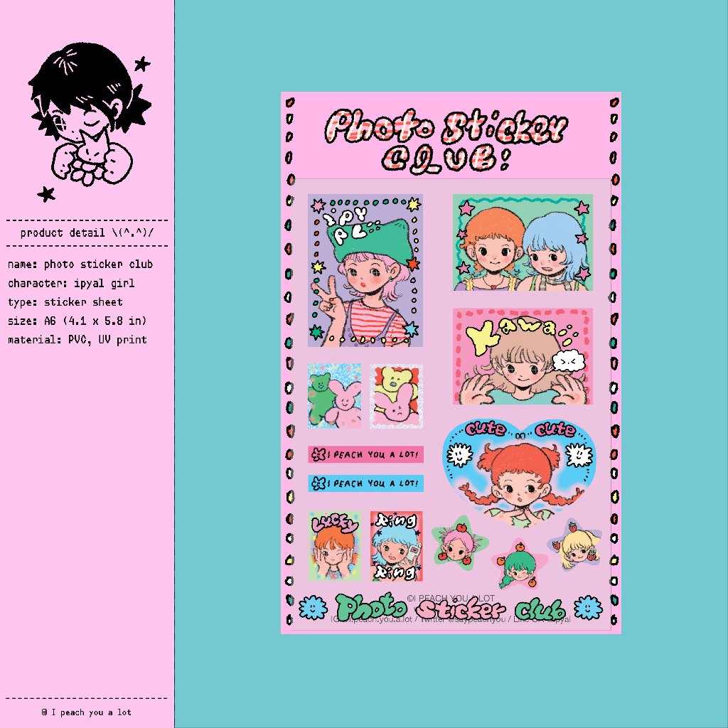 photo sticker club / sticker sheet / size A6