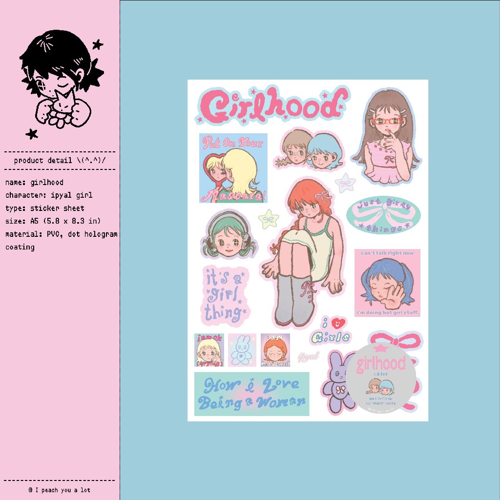 girlhood / sticker sheet / size A5