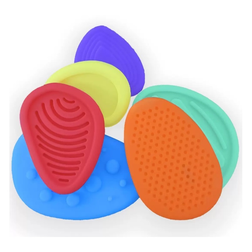 Montessori Stone Silicone Texture 6 pcs ของเล่นเสริมพัฒนาการ มอนเตสซอรี่ ผิวสัมผัส หินสี Color & Sensory Training - รูปที่ 3