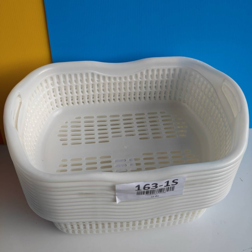 (ยกโหล 12 ใบ) No.1310  ตะกร้า ตะกร้ามีหู ตะกร้าใส่ของ   27x36x10 ซม ได้ทั้งหมด 12 ใ