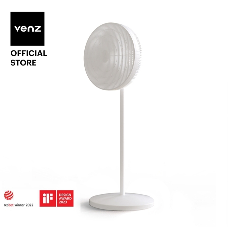 Venz เวนซ์ พัดลมแต่งบ้านมินิมอล รุ่น Linear 16 นิ้ว ตั้งพื้น  รุ่น Simple White ( สีขาว )