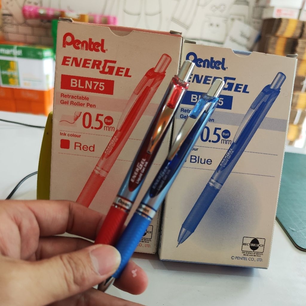 ปากกาเจล EnerGel BLN75 ขนาด 0.5มม.ยกโหล จำนวน 12ด้าม