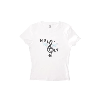 (moodymolly) เสื้อเบบี้ที babytee Slimfit รุ่น imaginative น่ารัก สีขาว offwhite