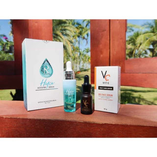 (Set หน้าใส ผิวนุ่ม) Hya serum + Vit C น้องฉัตร 10 ml.
