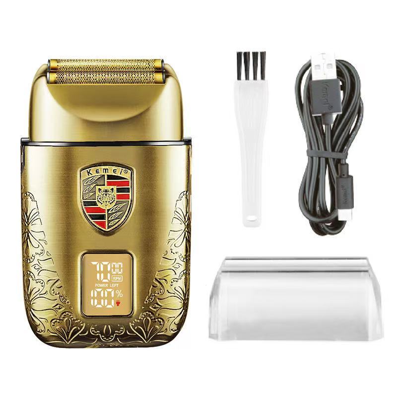 แบตตาเลี่ยนไฟฟ้า kemei KM-T93 กันน้ำได้ โกนหนวดตัดแต่งทรงผม ที่ตัดผมไร้สาย เสียงเงียบ (พร้อมส่งจากไทย) - รูปที่ 4