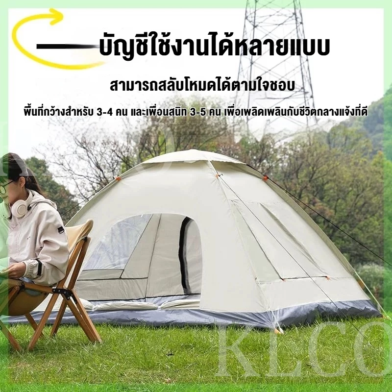 เต็นท์เดินป่า 2-3 คน กางเร็ว กันน้ำ กันแดด thumbnail 7