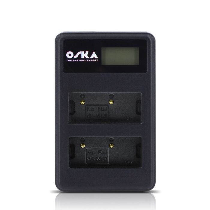 OSKA ที่ชาร์ตแบตเตอรี่กล้อง Fuji  series   รุ่น NP-W126 / W126S  Battery Charger แบบสองก้อน