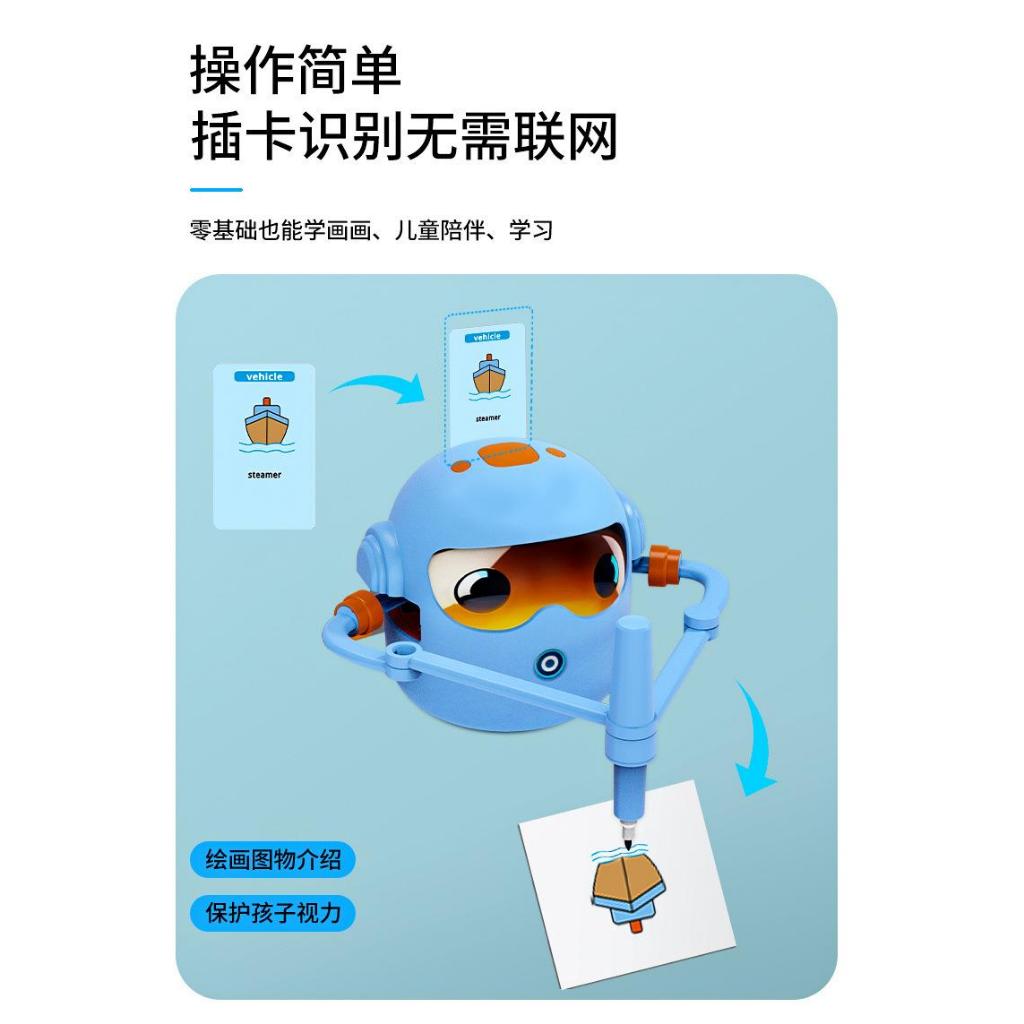 หุ่นยนต์วาดภาพระบายสีอัจฉริยะ ของเล่นเสริมการเรียนรู้ สําหรับเด็กปฐมวัย 3-8 ปี ของเล่นเพื่อการศึกษาขนาดเล็ก การตรัสรู้ ส - รูปที่ 3