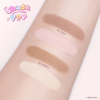 ถูก/แท้/มีไลฟ คอนทัวร์ ไฮไลท์ MEILINDA Shade Pop Contour&Highlight เฉดดิ้ง ไฮไลท์ดั้ง ทำกรอบหน้า หน้ามีมิติ หน้าเป๊ะ