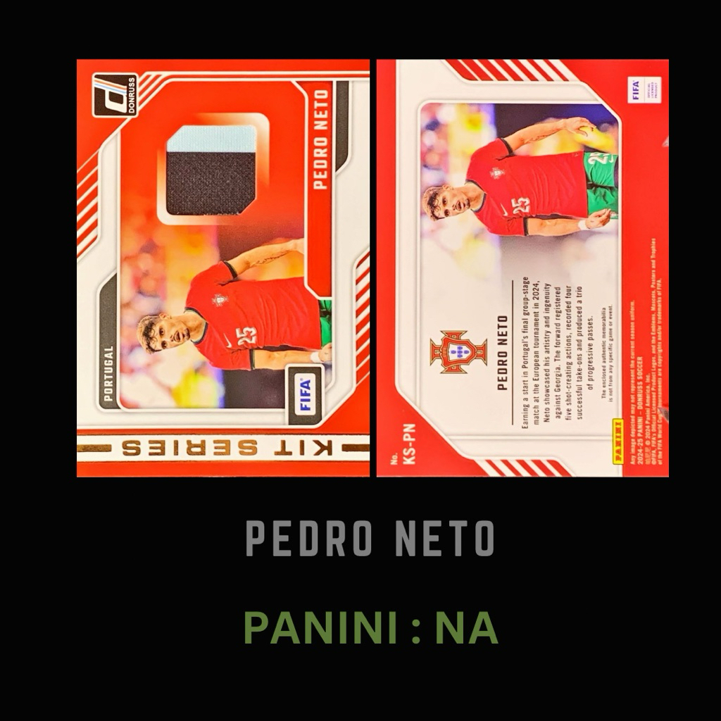 การ์ดชิ้นส่วนผ้า Pedro Neto ค่าย Panini แถมท็อปโหลด 100pt