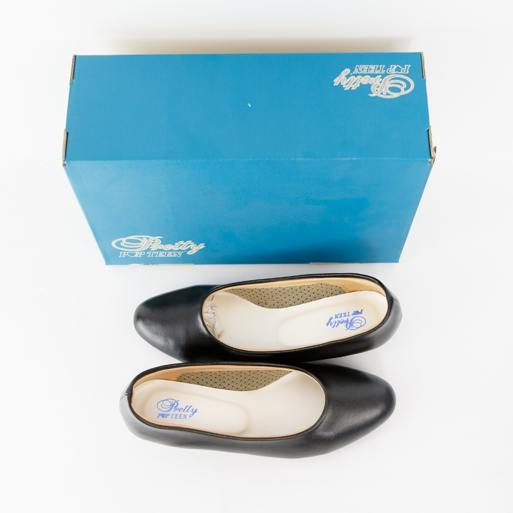 รองเท้าคัทชู [ฟรีกันกัด] รองเท้านักศึกษา Popteen รุ่น PT2412 พื้นนุ่ม ใส่สบาย ฟรีกันกัด 1