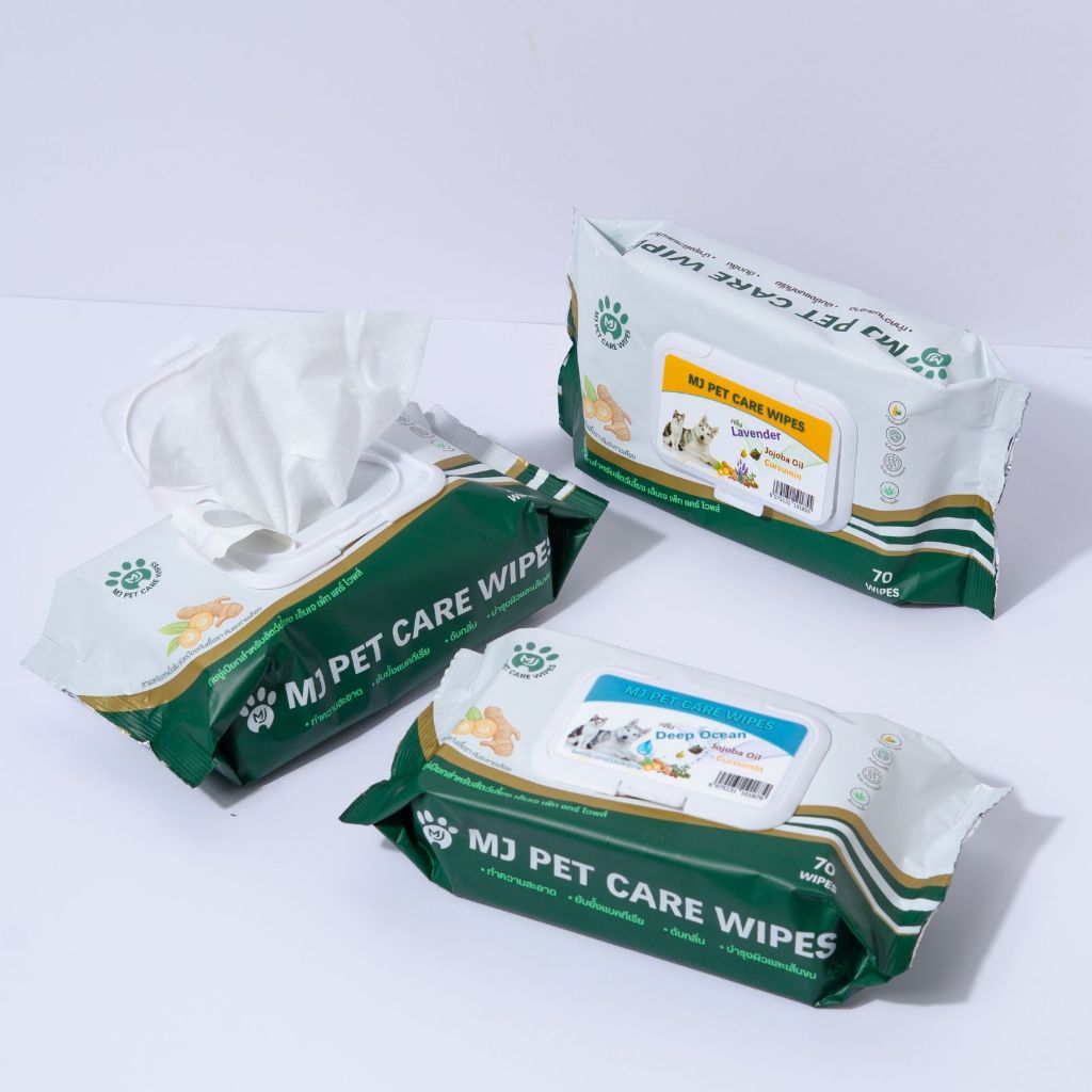 MJ Pet Care Wipes ทิชชู่เปียกสัตว์เลี้ยง สูตร Curcumin 70 แผ่น - รูปที่ 7