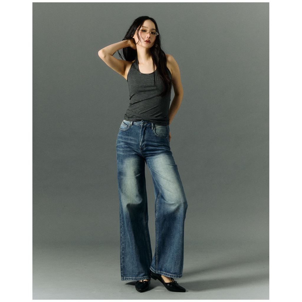 Bave official - Fade on jeans กางเกงยีนส์ทรงกระบอก