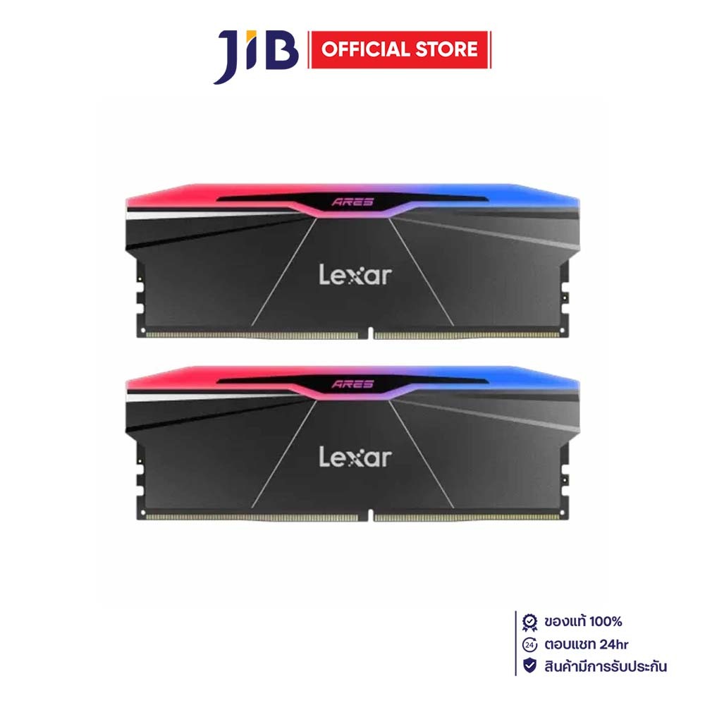 48GB (24GBx2) DDR5 8000MHz RAM (หน่วยความจำ) LEXAR ARES RGB 2ND GEN DDR5 (INTEL XMP) (BLACK) (LD5U24