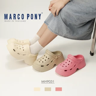 Marco Pony รองเท้าแตะผู้หญิง แฟชั่น พื้นหนา กันลื่น EVA รองเท้าแตะนุ่ม ดีไซน์ระบายอากาศ MH9031