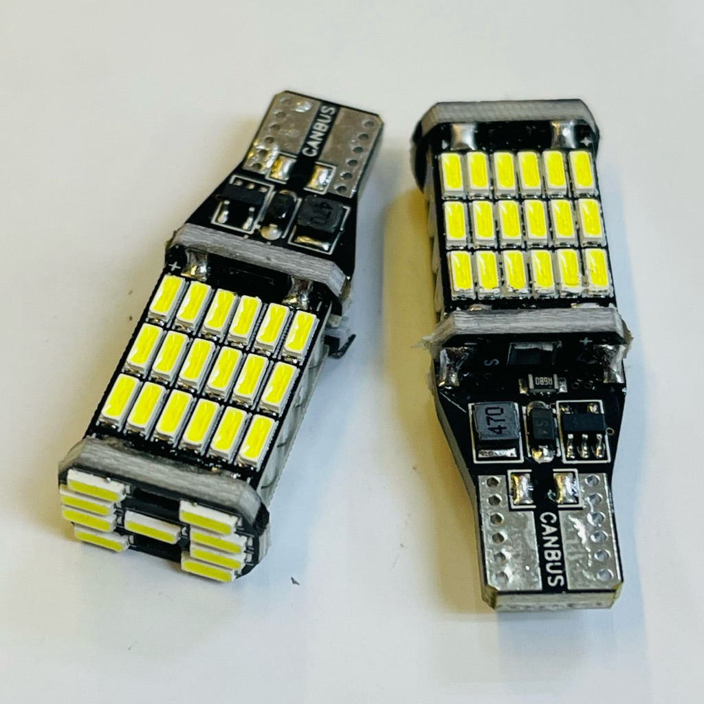 แพ็ค2ชิัน 1คู่ หลอดไฟหรี่ขั้ว T15’45ชิพ 12v สำหรับไฟหรี่และไฟถอย