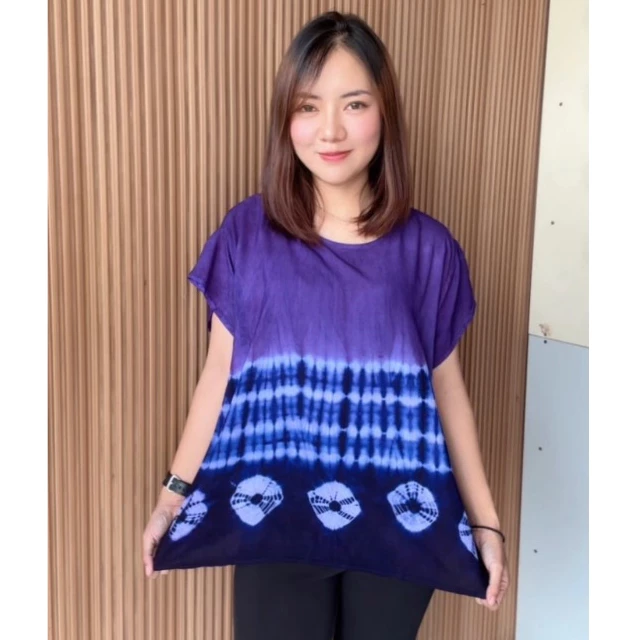 เสื้อมัดย้อมแขนปีก ผ้าแมมเบิร์ตสปัน อก 48 นิ้ว Lady Clothing thumbnail 3