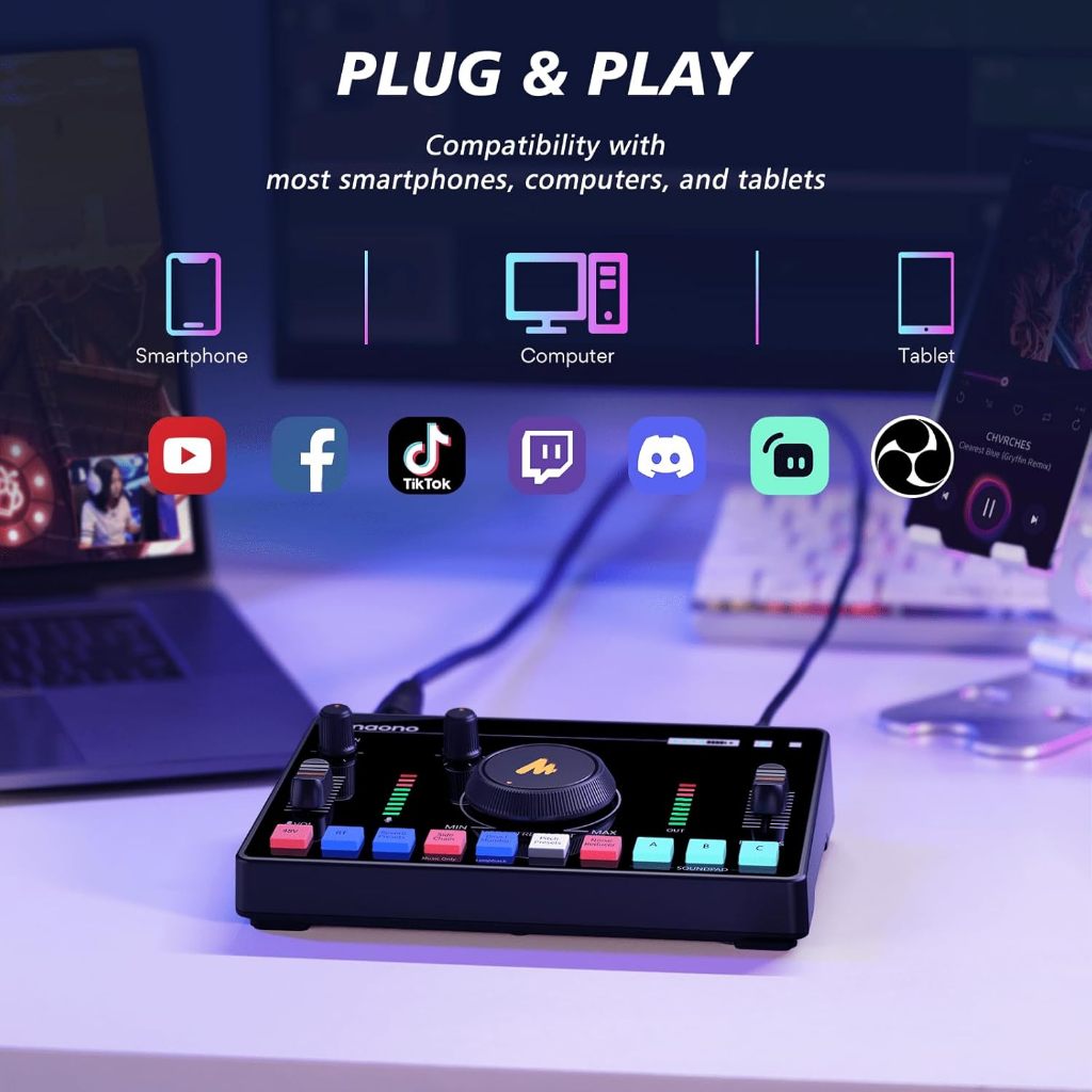 [กรุงเทพฯส่งด่วน] Maono AMC2 NEO Maonocaster Streaming Audio Mixer Bluetooth 48V Live Streaming ซาวด์การ์ด ราคา ถูกที่สุด ดีลบีเคเค แกลเลอรีภาพที่ 6