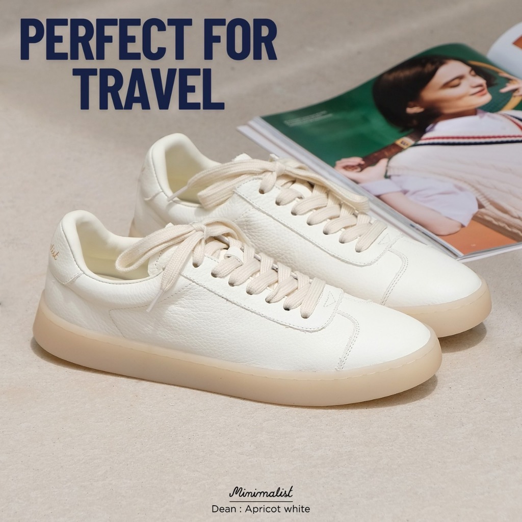 𝐌𝐈𝐍𝐈𝐌𝐀𝐋𝐈𝐒𝐓 รองเท้าผ้าใบหนังวัวแท้ รุ่น Dean แผ่นรองหนา เดินสบายทั้งวัน