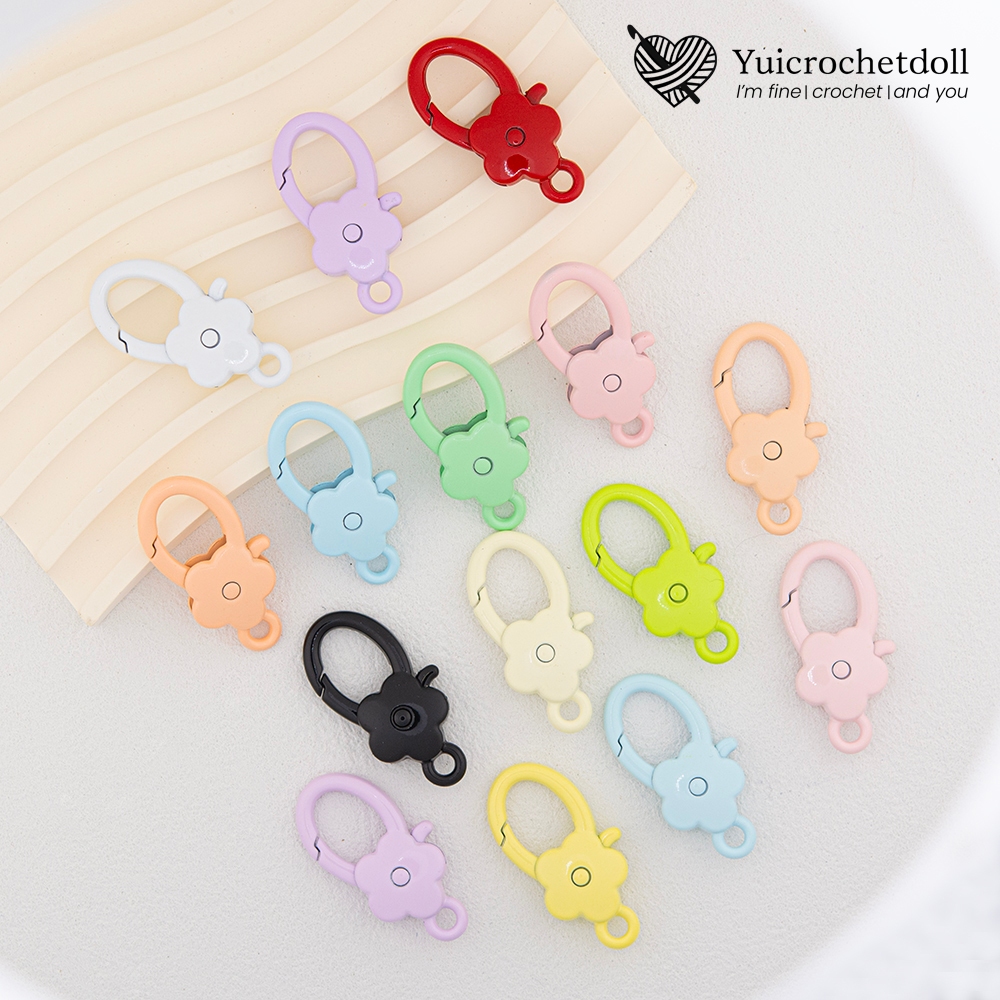 [ส่งจากไทย] MT113 ตะขอก้ามปูดอกไม้ Flower Lobster Clasp อะไหล่พวงกุญแจ Art Toy, Pop Bean DIY Craft╭♥