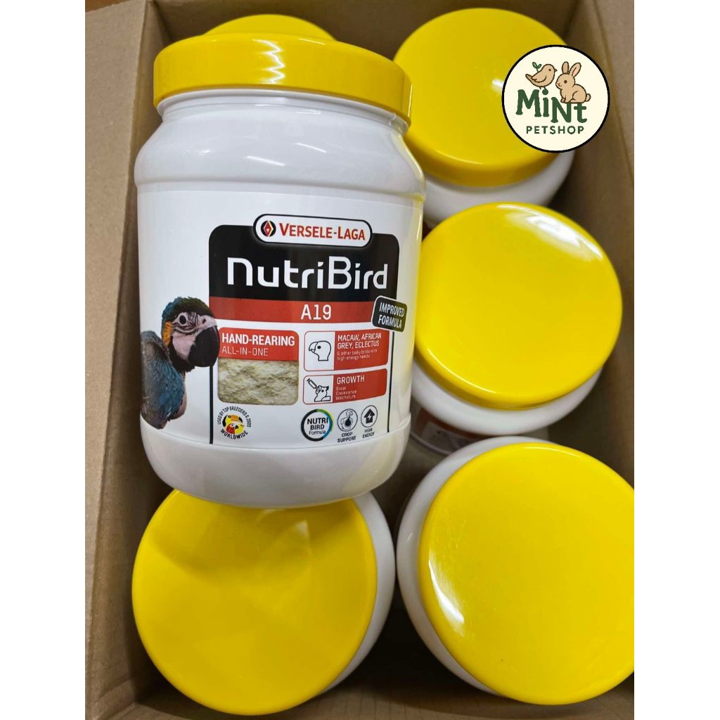 อาหารลูกป้อน Nutribird a19 กระปุก800กรัมVersele-Laga NutriBird A19 เป็นอาหารลูกป้อนสำหรับลูกนกที่ต้อ