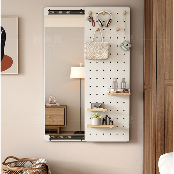 YH กระจก สไลด์พร้อมที่วางของ ที่ห้อยของ DIY E789