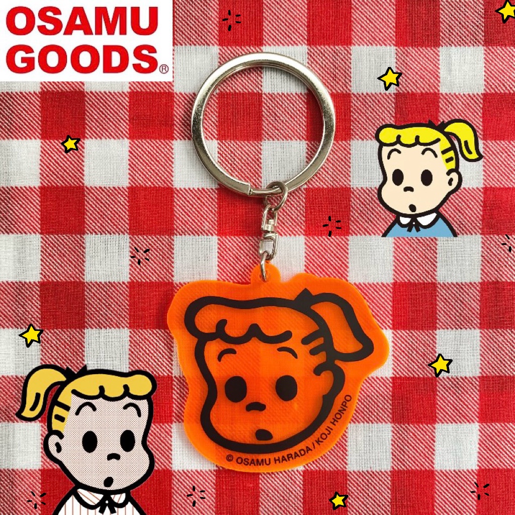 🧡พวงกุญแจอะคริลิกสีส้มลาย Osamu Goods☝️ของใหม่น้าา