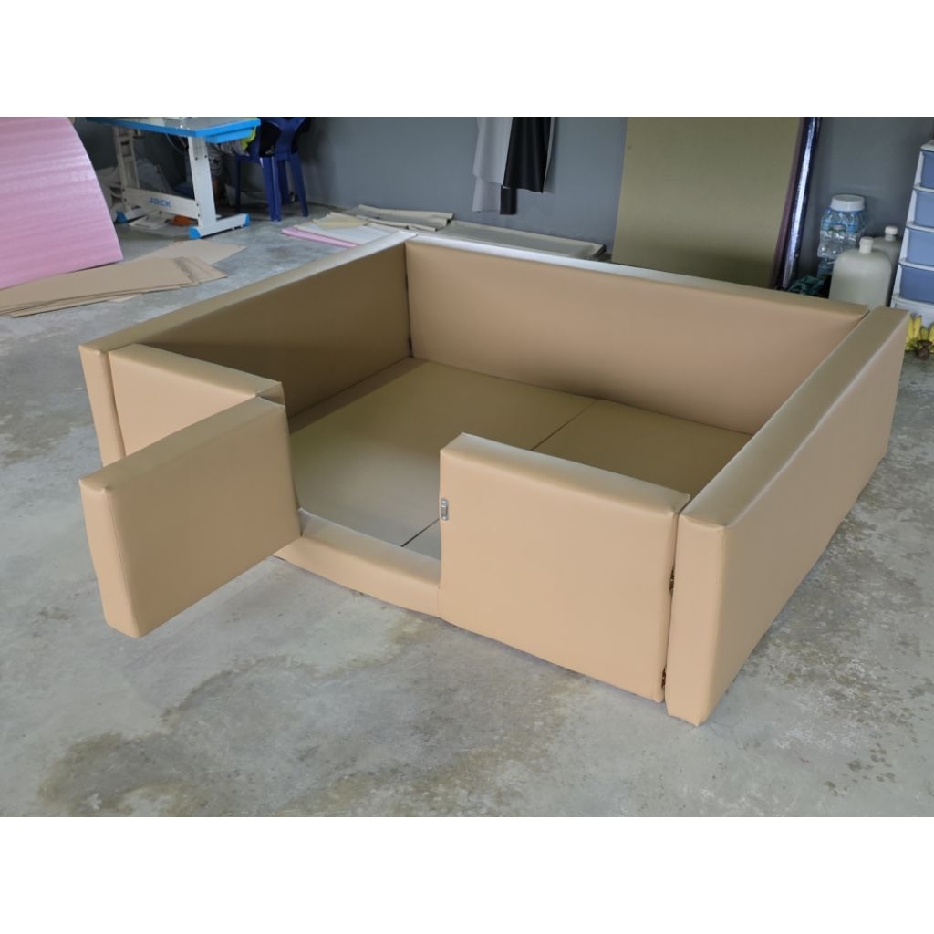 คอกเด็กมีประตู คอกนวม 👶 เบาะกันกระแทก แผ่นรองคลาน - รูปที่ 6