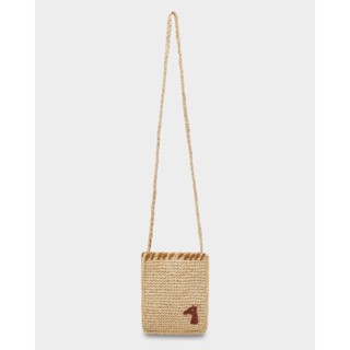 SMILEYHOUND PAPER RAFFIA CROSSBODY BAG