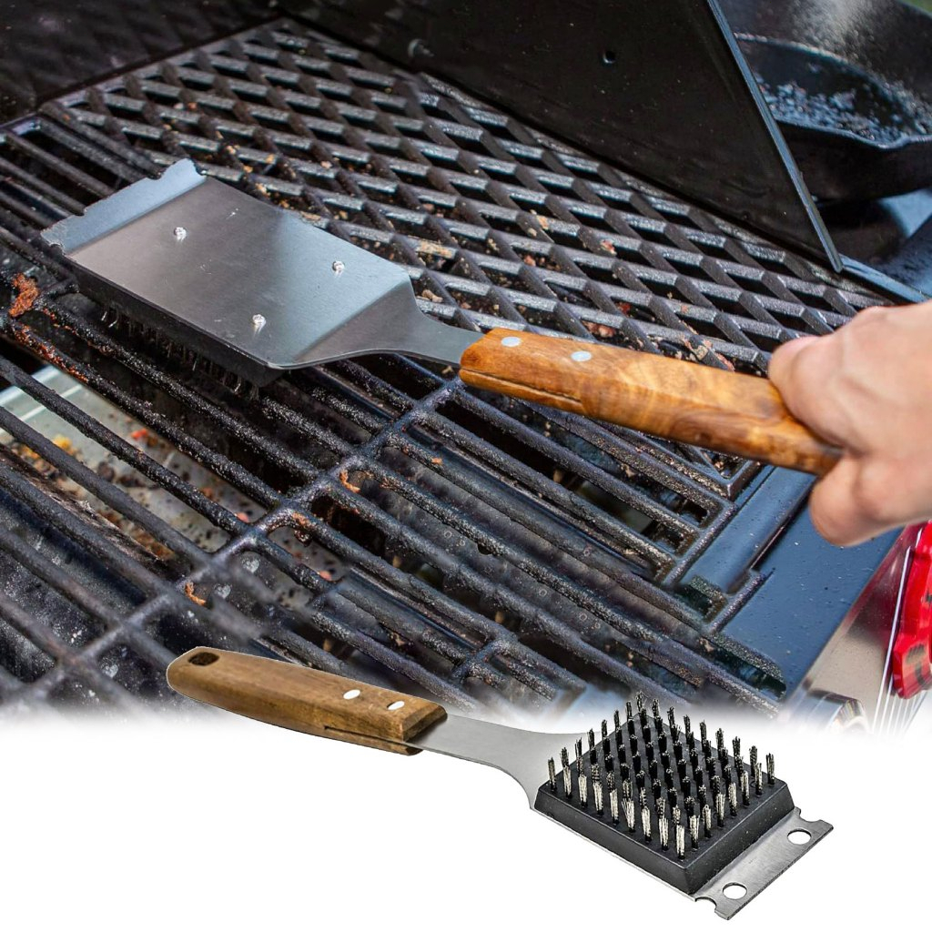 ถูกที่สุด BBQ Sauce Brush Barbecue  Grill Accessories Cleaning Tool Supply BBQ Cleaning Brush Kitche