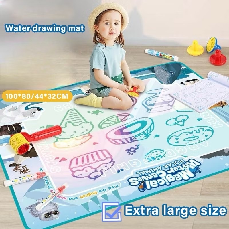 🎈พร้อมส่ง🎈 เสื่อวาดภาพน้ำ 100x80cm การวาดภาพสำหรับเด็ก เด็กฝึกวาดภาพ ของเล่นเด็ก แห้งไว ใช้ได้ทุกวัย