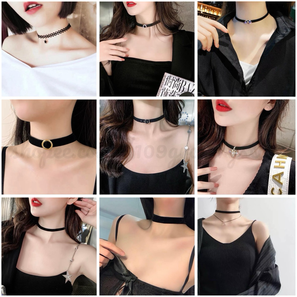Hot Choker สร้อยโชคเกอร์ สร้อยติดคอ เครื่องประดับสำหรับผู้หญิง