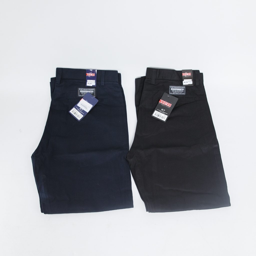 กางเกงสแล็คK7กางเกงนักศึกษาอาชีวะทรงกระบอกใหญ่  Classic ทรงสวย ทนทาน Made in Thailand งานไทย