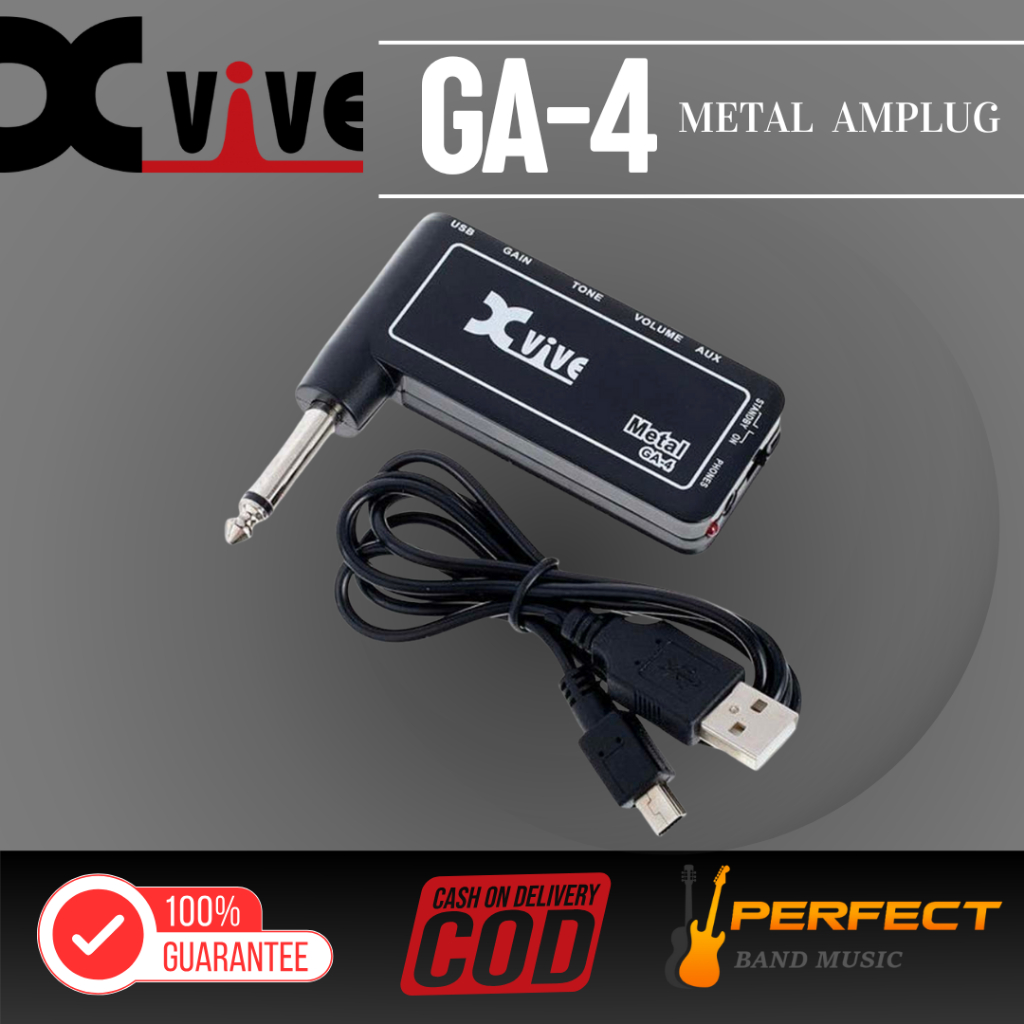 แอมป์ปลั๊กสำหรับกีตาร์ไฟฟ้า Xvive GA-4  Metal Amplug ของแท้ 100%